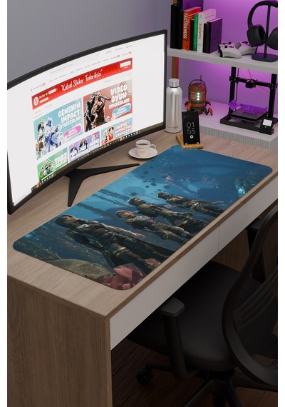Expedition 33 Kaymaz Dikişli Kauçuk Oyuncu Mousepad V4 - 90x40 Xxl Gaming Mouse Pad Fare Altlığı
