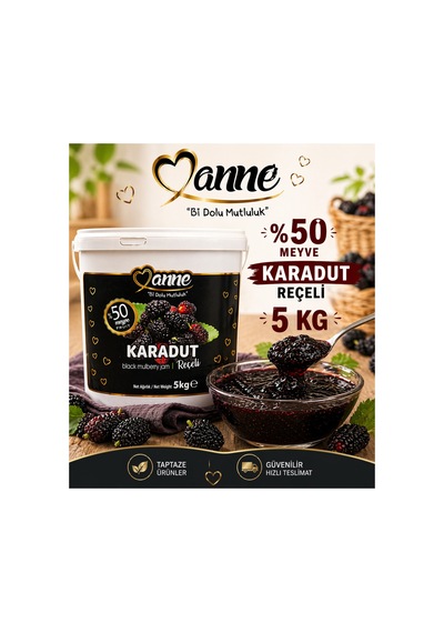 Visne-cilek-karadut Receli 5kg X 3 Adet