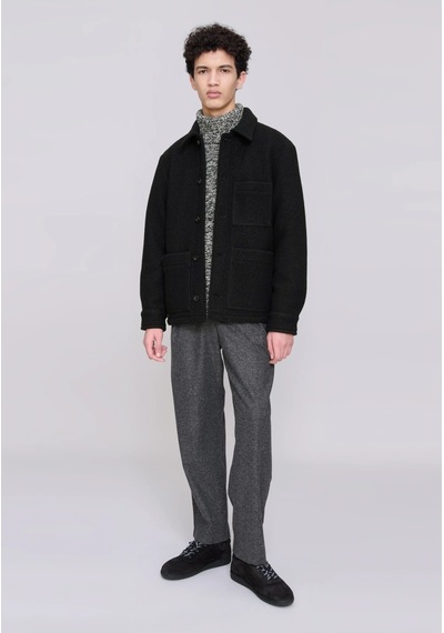 A.p.c Lüks Italyan Yün Emile Gömlek - Ceket Siyah