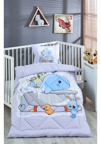 Komfort Home V24 %100 Pamuklu Silikon Elyaf Bebek Yorgan Seti
