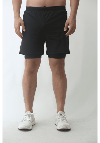 Nature The Brand Unisex Gym Ve Fitness Astarlı Taytlı Şort / Gizli Cep Detaylı Antrasit