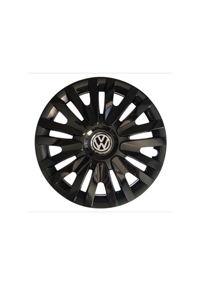 Volkswagen Caddy 15'' Inç Piano Black 4lü Set Jant Kapağı Çelik Jant Görünümlü