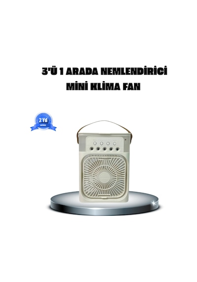 Taşınabilir Mini Klima Fan 3 Ü 1 Arada Soğutucu, Nemlendirici Ve Gece Lambası