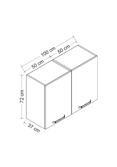 Minar 100 Cm Mutfak Dolabı Beyaz 100-B2-Üst Modül Beyaz