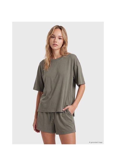 Lcw Dream Yeşil Modal Karışımlı Kadın Şortlu Pijama Takımı