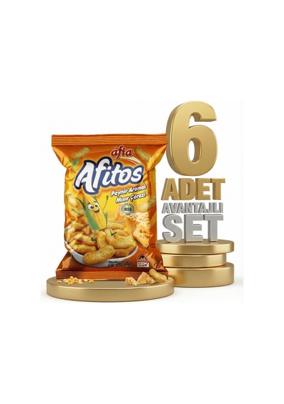 Afia Afitos Peynir Aromalı Mısır Çerezi 6x50 Gr