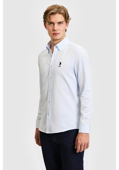 U.s. Polo Assn. Gox026y Açık Mavi Erkek Gömlek Pu-8946