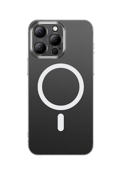 Zore Apple iPhone Uyumlu 15 Pro Max Kılıf Magsafe Şarj Özellikli Toz Önleyici Omsy Helo Kapak-şeffaf Şeffaf