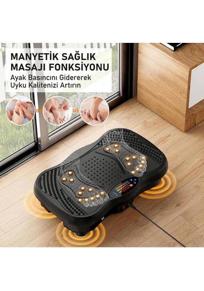 Fastgo Profesyonel 2d Titreşimli Egzersiz Aleti 199 Hız Seviyesi, 5 Farklı Mod Ve Bluetooth Hoparlörlü Uzaktan Kumandalı Ve 2 Direnç Spor Aleti, Siyah