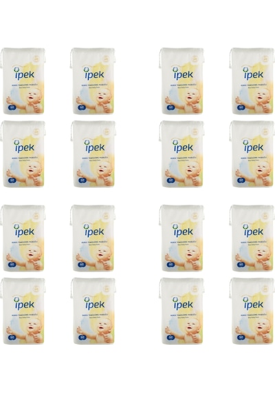 Ipek Maxi Bebek Temizleme Pamuğu 60'lı 16 Paket
