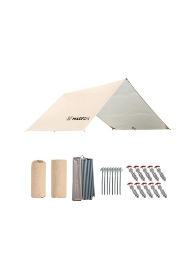 Çadır Brandası - Madfox - Güneş Ve Rüzgar Koruma - Oem Kanvas Tarp 4 3 Mt Çok Renkli