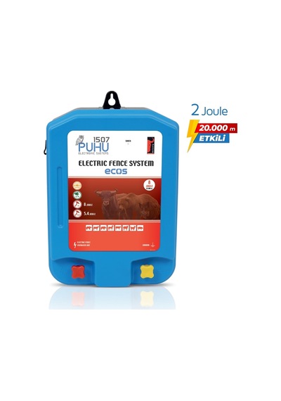 Puhu Ecos Güneş Enerjili Elektrikli Çit Cihazı 2 Joule 20w Panel + 12v/14ah Jel Akü
