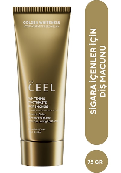 The Ceel Sigara İçenler İçin Beyazlatmaya Yardımcı ve Ferahlatıcı Diş Macunu Bromelain İçerikli 75 gr