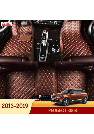 Peugeot 3008 2013-2019 5D Havuzlu Suni Deri Oto Paspas 539859998