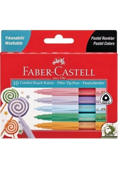 Comfort Keçeli Pastel Renk 10lu