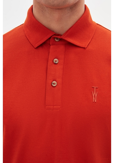 Twn Slim Fit Kiremit Pike Dokulu T-shirt 4ec146011784m KIREMIT
