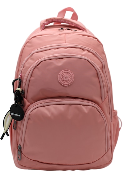 34600 Vizon Su Geçirmez Okul Çantası Kumaş Unixes Okul Sırt Çantası Pudra Pembe