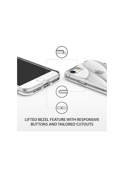 Ringke Flow Apple Uyumlu iPhone 7/8 İle Kılıf Crystal Clear 3d Dalga Efekti Hafif Esnek Şeffaf Transparan
