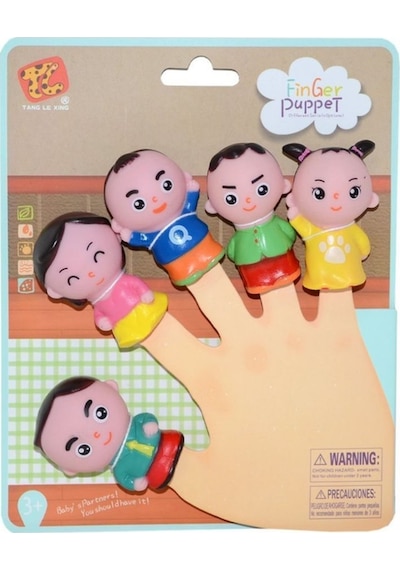 Finger Puppet Kızlar Parmak Kukla Seti 5 Figürlü Oyuncak Parmak Kukla Çok Renkli