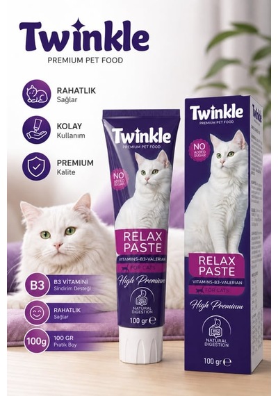 Twinkle Relax Paste Kedi Malt Macunu 100 Gr 12'li Paket