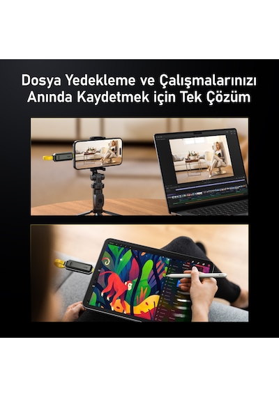 Aohi The Future Magflash 256gb Usb-c Mikro Ssd Flash Bellek Ve Şarj Kablosu, 1000mb/s Veri Aktarım -