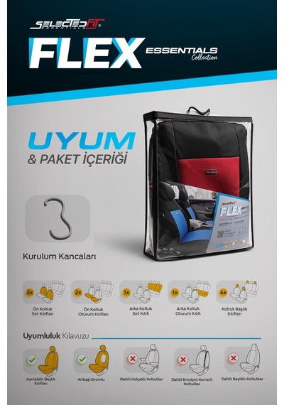 Selectedfit Flex Design Universal Oto Koltuk Kılıfı