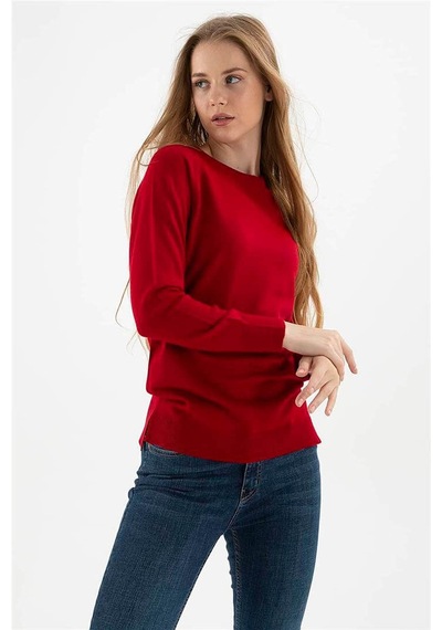 Fashion Friends Kadın Kazak Kırmızı 24k0024k1 25ke21000007 E2117 Kırmızı