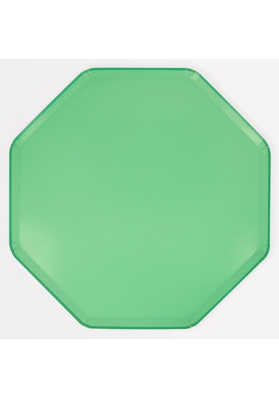 Meri Meri - Emerald Green Dinner Plates - Zümrüt Yeşili Tabaklar L X8