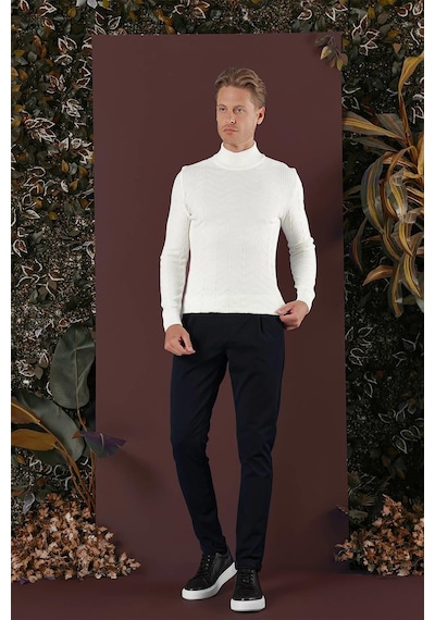 Efor P 1131 Slim Fit Lacivert Spor Pantolon Lacivert