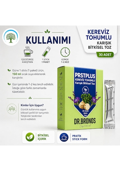 Çareburada Dr. Bronos Prst Kereviz Tohumlu Karışık Bitkisel Toz 30 Stick
