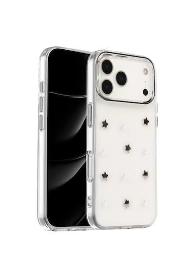 Newface Apple iPhone Uyumlu 17 Pro Max Fiyonk Desenli Kapak - Desen 7 Şeffaf Diğer