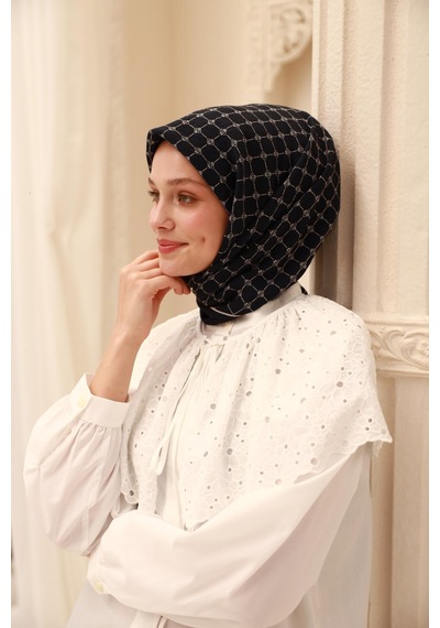 Silk Home Olinda Eşarp 48004-73 Lacivert, Beyaz
