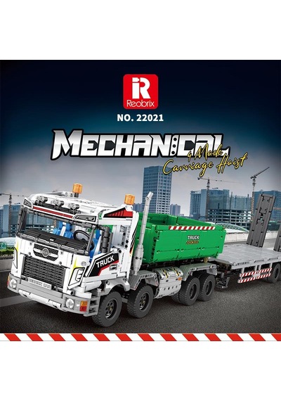 Reobrix Rc Large Truck With Flat Trailer 22021 Brick Yapım Seti