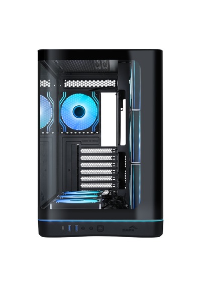 Sama V62bk Black, B850bk 850w, 80+ Bronze, Pcıe 5.1, Atx3.1, Tempered Glass Panel, Panoramic Tasarım