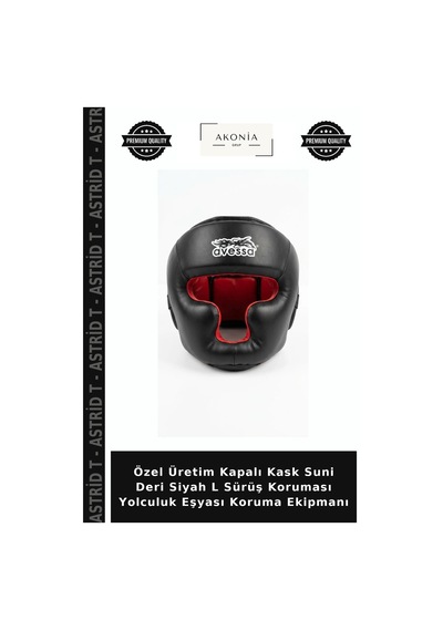 Özel Üretim Kapalı Kask Suni Deri Siyah L Sürüş Koruması Yolculuk Eşyası Koruma Ekipmanı