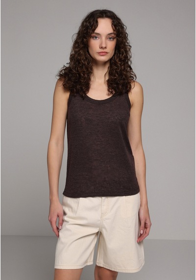 Colin's Colins Slim Fit Kadın Kahverengi Atlet Cl1078716 Q1.v2 Dbr Koyu Kahve