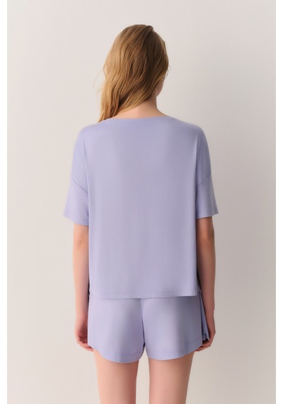 Suwen Amy Şort Pijama Takımı Sh26529667s065 Lila