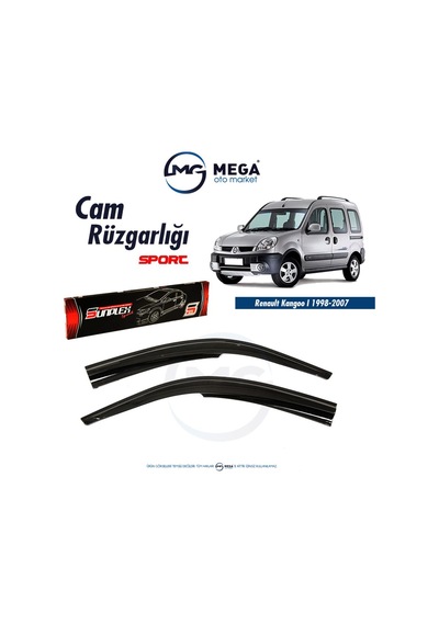 Renault Kangoo 1 1998-2007 Cam Rüzgarlık Mugen Tip Sunplex