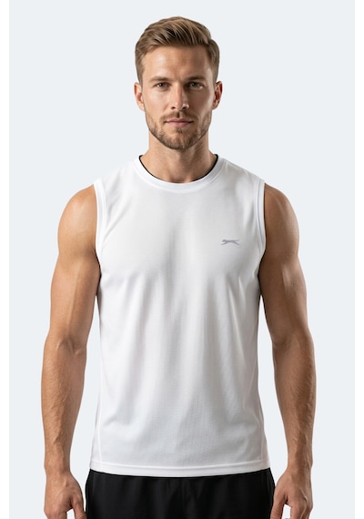 Slazenger Hazzar I Erkek Kolsuz Beyaz Tişört