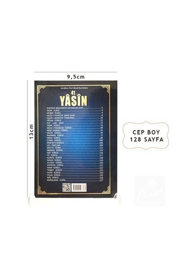 41 Yasini Şerif Türkçe Okunuş Ve Mealli Cep Boy Yasin 007 -
