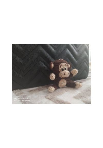 Bdphome Amigurumi Maymun Anahtarlık Kahverengi