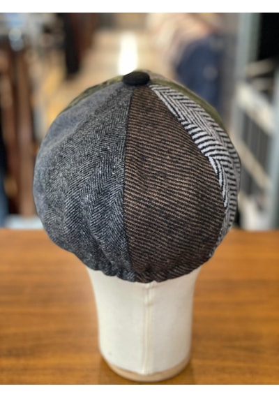 Hamze Peaky Blinders Tarz İngiliz Model Balıksırtı Desen Kaşe Kumaş Kasket Şapka Çok Renkli