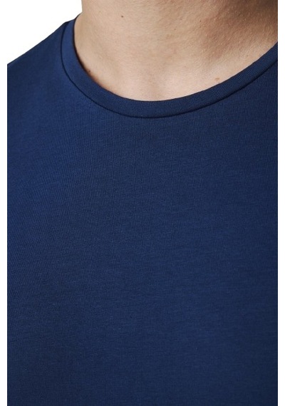 Tudors 27633 Slim Fit Bisiklet Yaka Düz Basic Kısa Kol Erkek Tişört - Lacivert