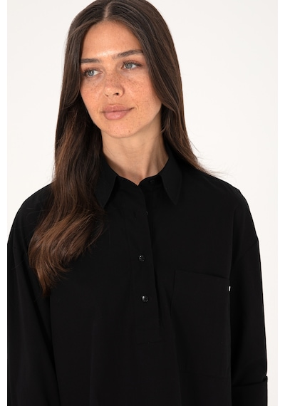 U.s. Polo Assn. Kadın Siyah Gömlek Desenli 50307666-vr046 Siyah
