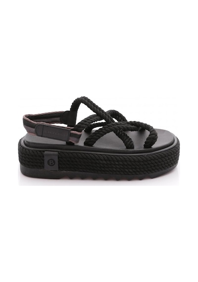Nomadic Republic Chunky Platform Kadın Halat Sandalet Siyah