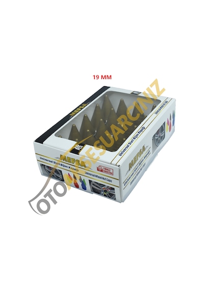 A Kalite Mefsa Bijon Kapağı Sivri 19 Mm Altın Sarı 20 Li Set