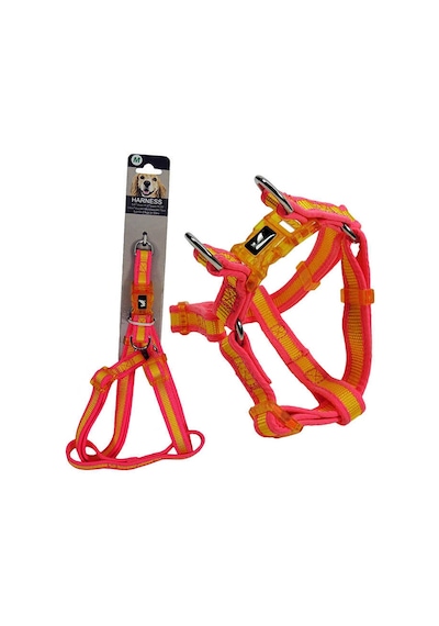 8051-H14M Köpek Göğüs Tasması 1,5 cm.xön:43-68 cm./arka:46-73 cm. Kırmızı