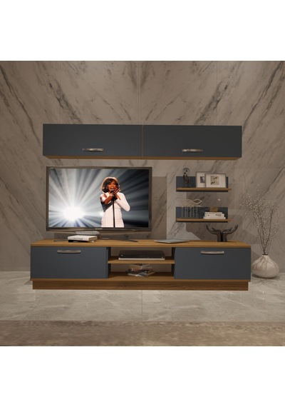 Decoraktiv Eko 5b Mdf Dvd Tv Ünitesi Tv Sehpası Pera - Antrasit