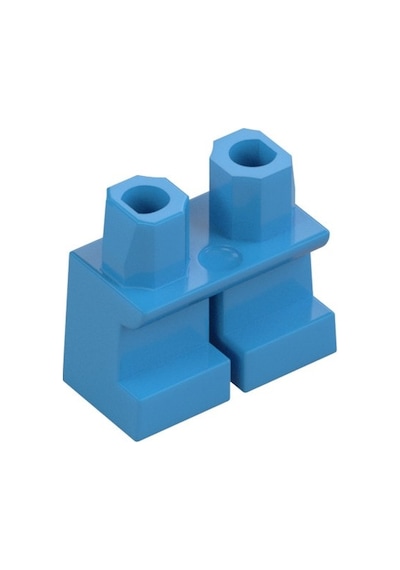 Minifigür Parçaları: Short Legs, Kısa Bacak, Kısa Ayak: 41879 Dark Azure - Azur Mavisi