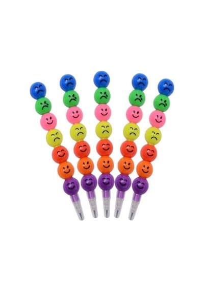 Emoji Yumurtlayan Yuvarlak Kurşun Kalem 4 Grup 28 Uç